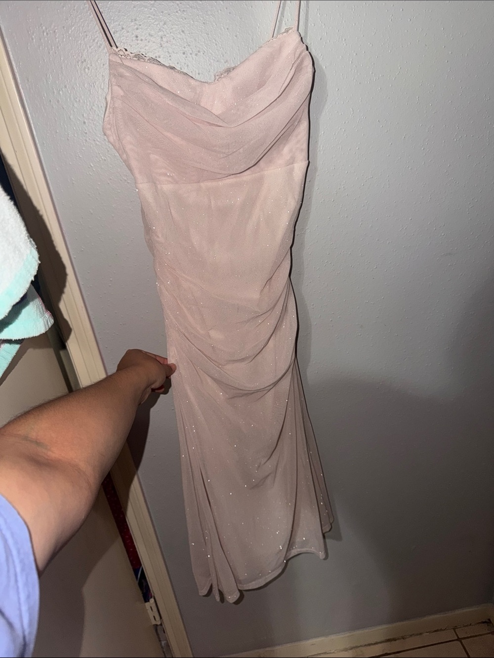 Blush Pink Spaghetti Strap Dress